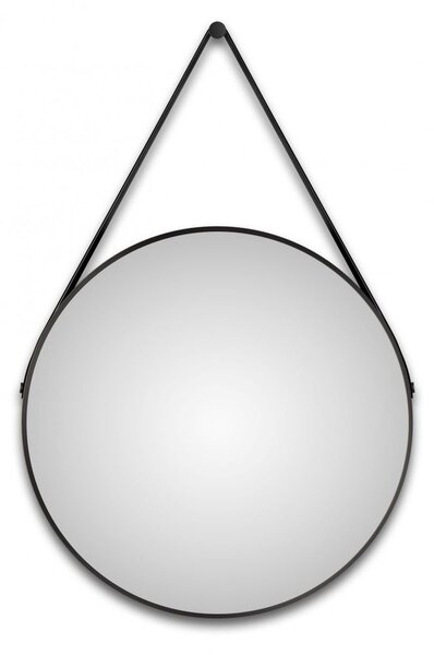 Silver Zrcadlo v rámu Coiffeur, ø 80 cm, černé