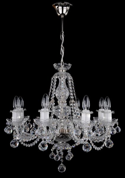 DBK GLASS 8 Arms small crystal chandelier with cut crystal balls 0730-8-RNK
