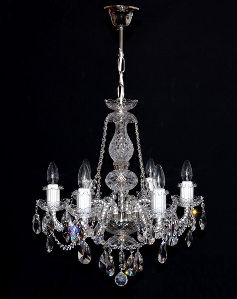 DBK GLASS Křišťálový lustr se 6-ti rameny s křišťálovými mandlemi Swarovski 0740-6-Swarovski NK