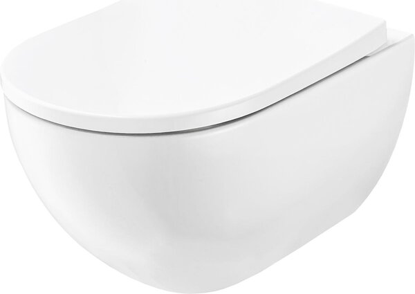 Geberit Acanto Závěsné WC se sedátkem, 34 × 35,5 × 51 cm, bez splachovacího kruhu
