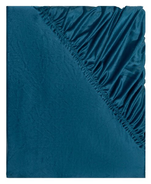 LIVARNO home Plyšové napínací prostěradlo, 140-160 x 200 cm (modrá) (100357424003)
