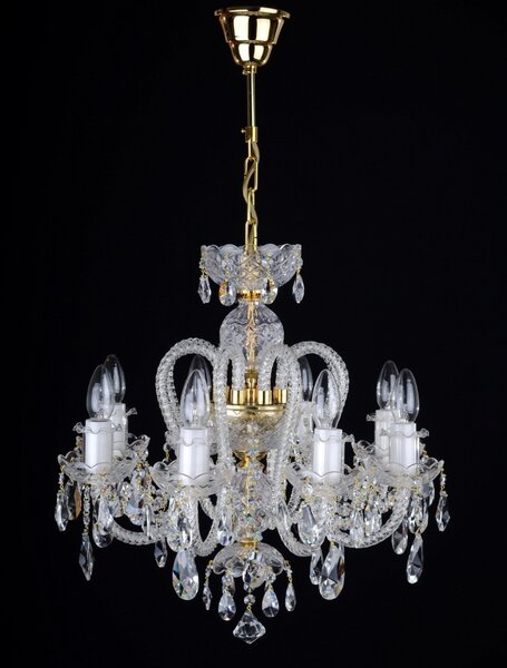 DBK GLASS 8 Arms Crystal chandelier with long twisted glass arms 0900-8-S