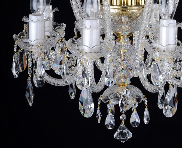 DBK GLASS 8 Arms Crystal chandelier with long twisted glass arms 0900-8-S