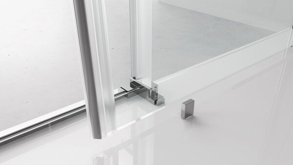 Polysan Sapho, THRON LINE SQUARE obdélníkový sprchový kout 1000x700mm, hranaté pojezdy