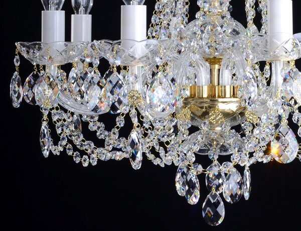 DBK GLASS 8 Arms crystal chandelier with Swarovski crystal almonds 1010-8-Swarovski
