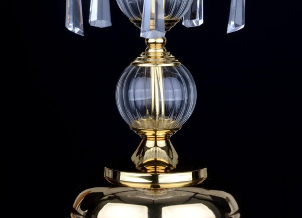 DBK GLASS 1 bulb Brass design table lamp SE-0971-1-S
