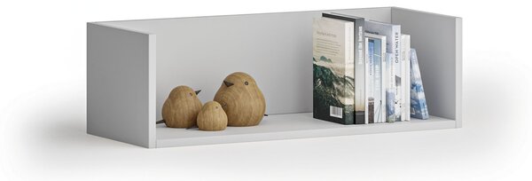 Police na zeď PRIMO s bočnicemi, 800 x 310 x 250 mm, šedá