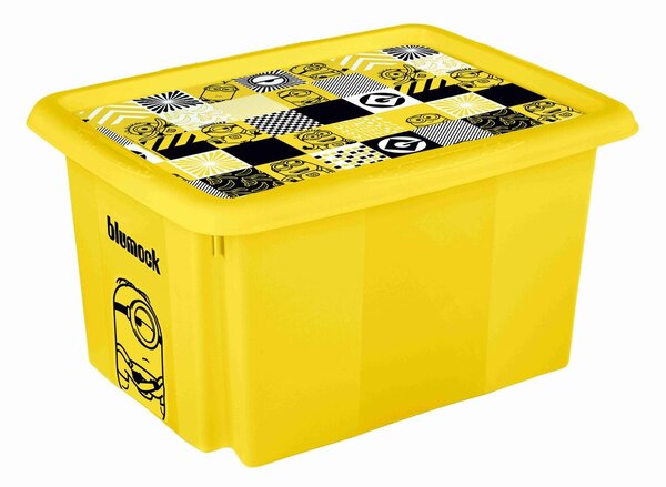 Keeeper Mimoni Dětský úložný box, 38 × 29,5 × 20,5 cm, 15 l, žlutý