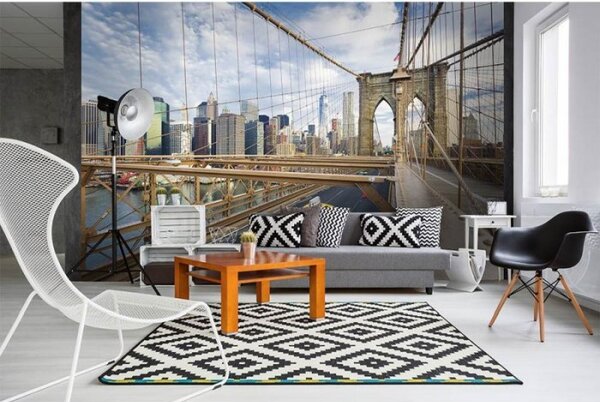 DIMEX | Vliesové fototapety na zeď Město New York MS-5-0004 | 375 x 250 cm| modrá, béžová, bílá, vícebarevná