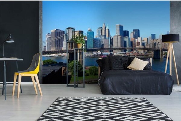 DIMEX | Vliesové fototapety na zeď Brooklyn MS-5-0001 | 375 x 250 cm| modrá, zelená, šedá, vícebarevná