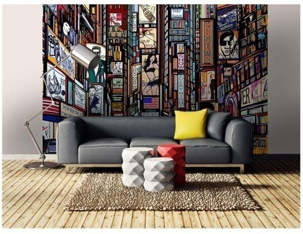 DIMEX | Vliesové fototapety na zeď Náměstí Times Square MS-5-0013 | 375 x 250 cm| vícebarevná