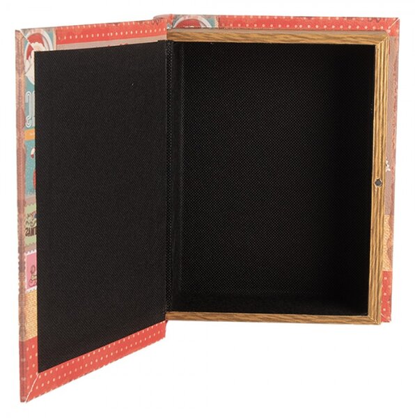 Sada 3 ks úložných boxů ve tvaru knihy s veselým vánočním motivem – 27x22 cm / 22x17 cm / 17x12 cm