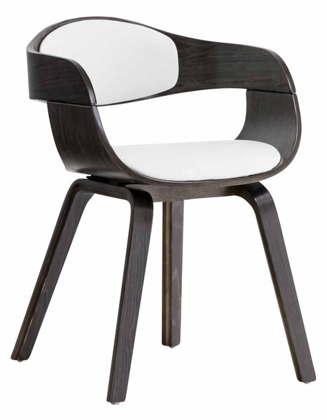 Židle King ~ dřevěné nohy šedé - Bílá