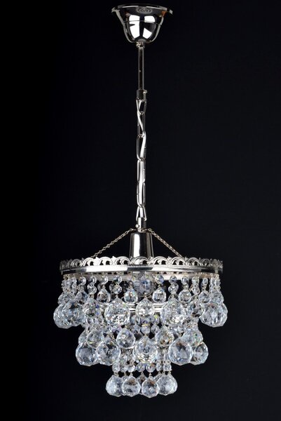 DBK GLASS 1 Bulb basket crystal chandelier with cut crystal balls 7131-1-RNK3 007