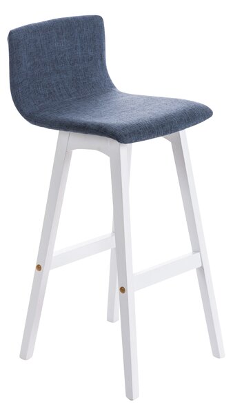 Barová židle Taun látka, nohy bílé Barva Modrá