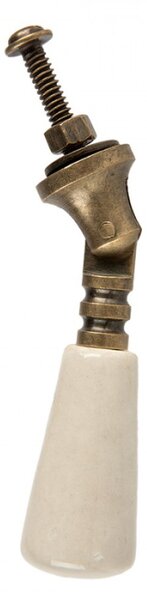 Béžová visící keramická úchytka Marjolijn – 2x2x7 cm