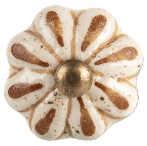 Béžová keramická úchytka Nicola IV – 4x3 cm