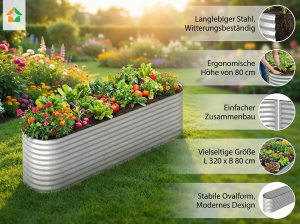 VYVÝŠENÝ ZÁHON 320/80/80 cm Prestige Home - Online Only zahrádkaření, Online Only