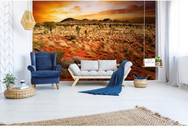DIMEX | Vliesové fototapety na zeď Austrálie MS-5-0050 | 375 x 250 cm| oranžová, žlutá, hnědá, zelená
