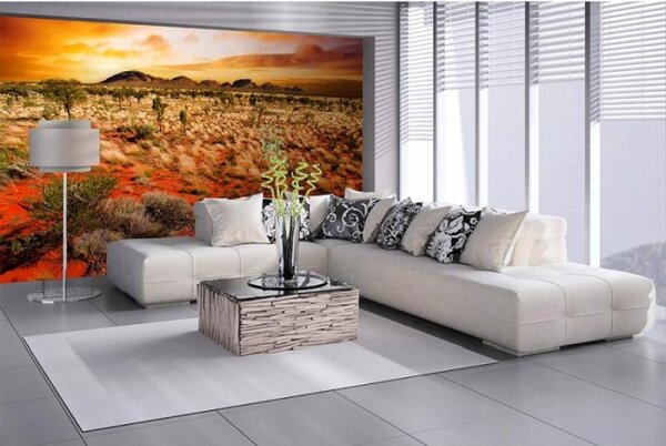 DIMEX | Vliesové fototapety na zeď Austrálie MS-5-0050 | 375 x 250 cm| oranžová, žlutá, hnědá, zelená