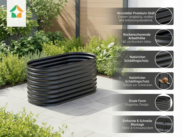 VYVÝŠENÝ ZÁHON 160/80/80 cm Prestige Home - Online Only zahrádkaření, Online Only