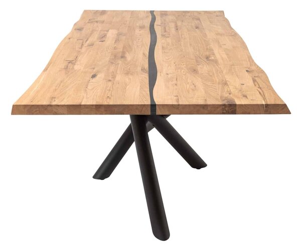 Dubový jídelní stůl Amber s pryskyřicí - 1600x900 mm