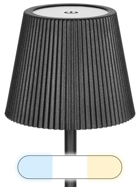 Stolní lampa REBEL RB-6304-B , dotyková, regulace, USB-C, černá