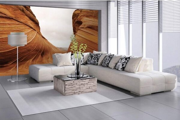DIMEX | Vliesové fototapety na zeď Poušť MS-5-0057 | 375 x 250 cm| hnědá, bílá