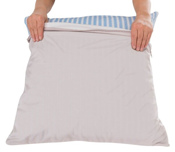 Nepropustný povlak na polštář Tencel světle šedá 50x70 cm