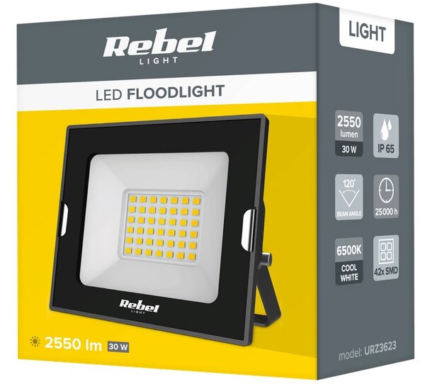 Reflektor LED REBEL URZ3623 30W 6500K, 230V (42x2835 SMD)