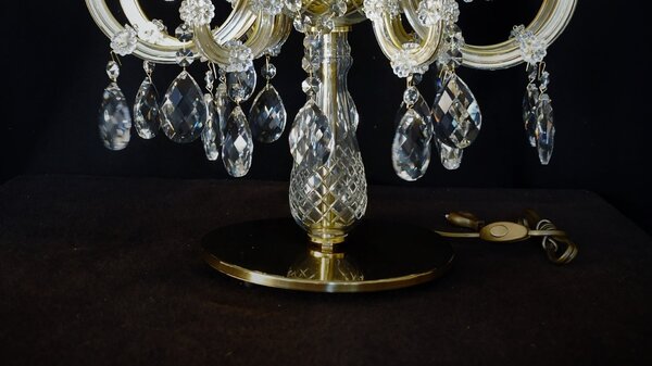 9-ti plamenná masivní křišťálová stolní lampa - Kandelábr TL34272-9