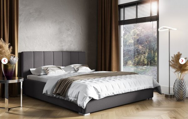Čalouněná postel Tornero 180x200cm, šedá Jasmine