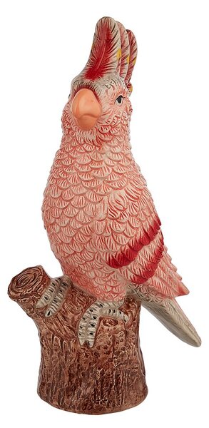 LORA Dekorace papoušek 32 cm - sv. růžová