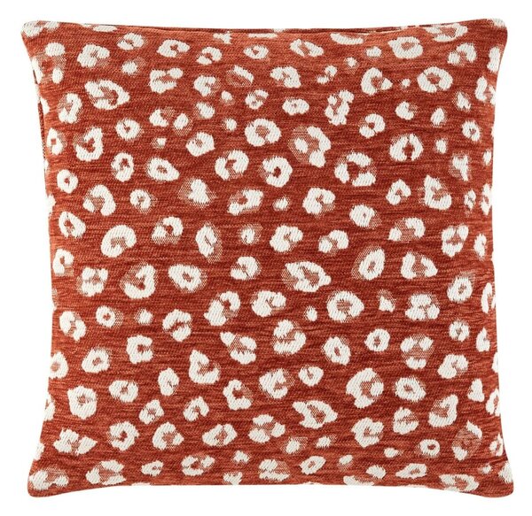 Sada 2 povlaků na polštář s leopardím vzorem tomatová 40x40 cm