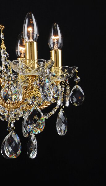 Lustr křišťálový LLCH08-COATED-CRYSTAL-D, Varianta Zlatý