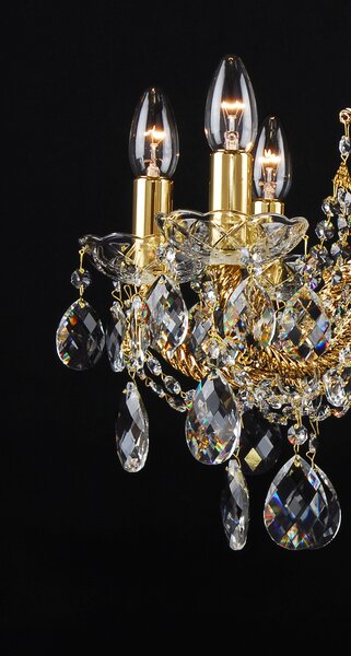 Lustr křišťálový LLCH08-COATED-CRYSTAL-D, Varianta Zlatý