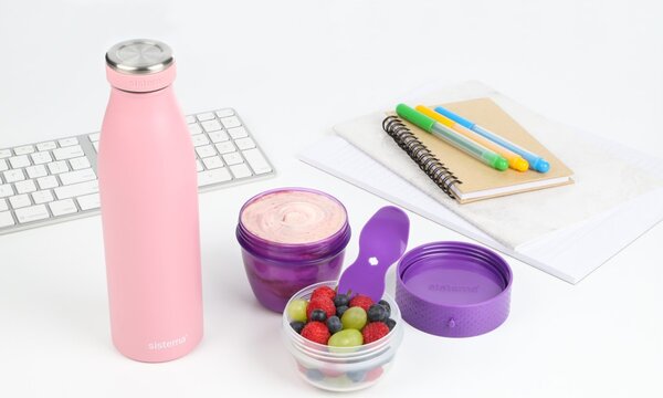 Sistema Svačinový box To Go Snack Capsule s vidličkou 515 ml, fialová