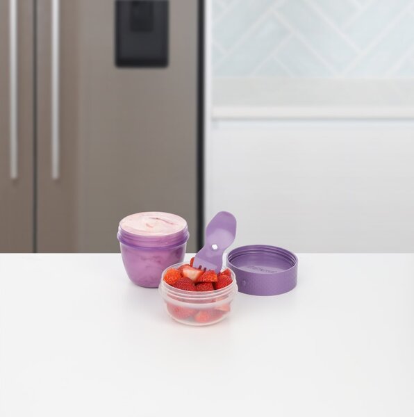 Sistema Svačinový box To Go Snack Capsule s vidličkou 515 ml, fialová