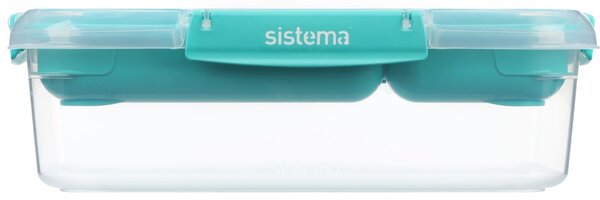 Sistema Sada 4 ks Dělený vodotěsný box na jídlo To Go STAX 2x 2,2 l, 2x 1 l, zelená
