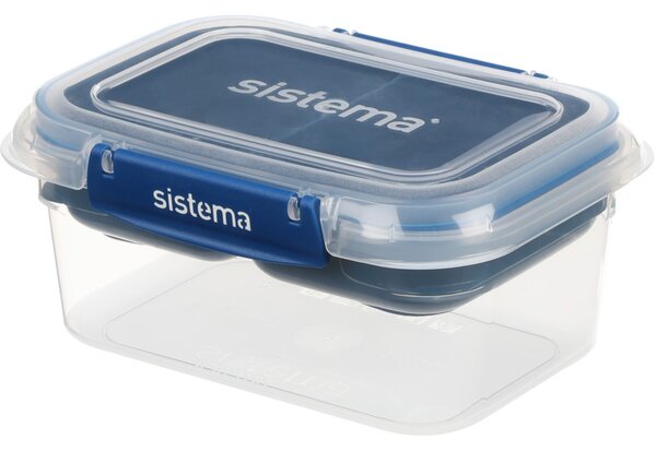 Sistema Sada 3 ks Dělený vodotěsný box na jídlo To Go STAX 1 l, modrá