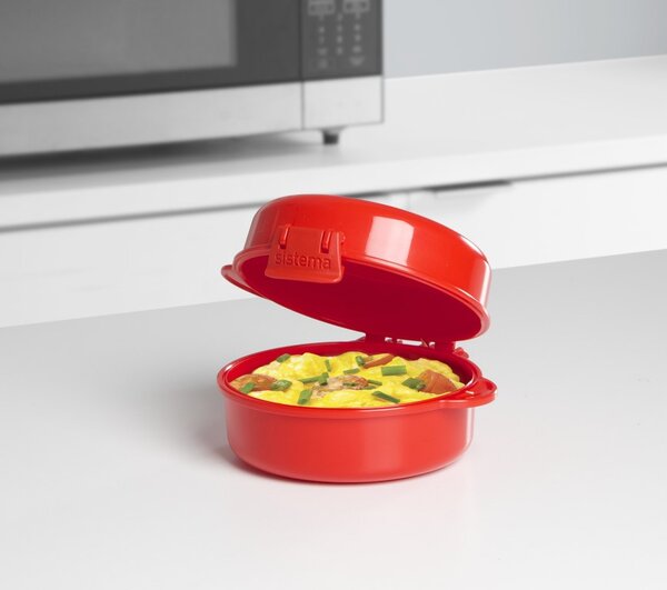 Sistema Dóza na vaření vajec Microwave easy eggs 271 ml, červená