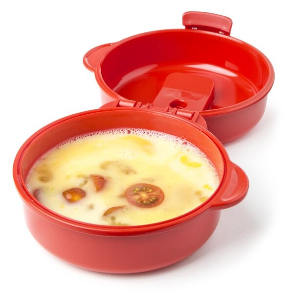 Sistema Dóza na vaření vajec Microwave easy eggs 271 ml, červená
