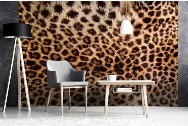 DIMEX | Vliesové fototapety na zeď Leopardí kůže MS-5-0184 | 375 x 250 cm| černá, hnědá