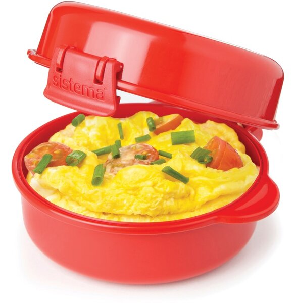 Sistema Dóza na vaření vajec Microwave easy eggs 271 ml, červená