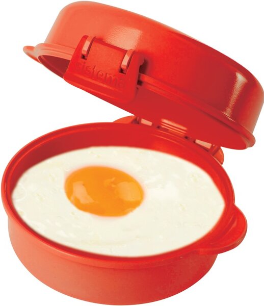 Sistema Dóza na vaření vajec Microwave easy eggs 271 ml, červená