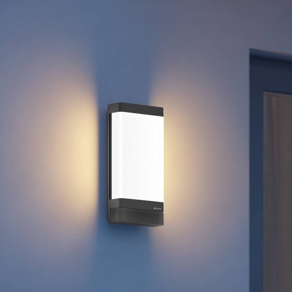 STEINEL Venkovní nástěnné svítidlo Smart LED L 271 DIGI C, antracitová, IP44, stmívatelný, Černá, Hliník, Moderní
