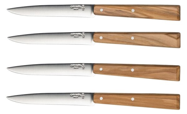 Steakové nože Opinel, 4ks, oliva
