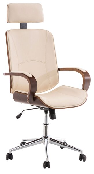 Kancelářská Židle Dayton ~ dřevo ořech Barva Krémová