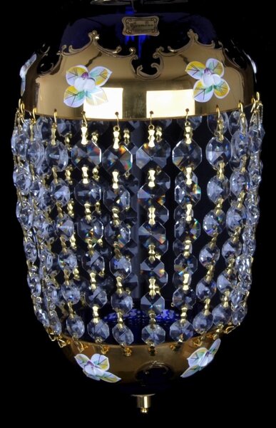 Kobaltově modré nástěnné svítidlo s kovovým ramenem a 1 žárovkou směrem dolů PJ23 406-1BLUE