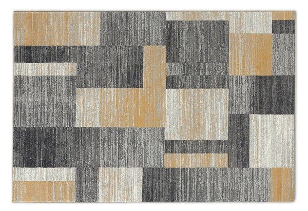 Dekorativní koberec s patchwork vzorem šedá 60x110 cm